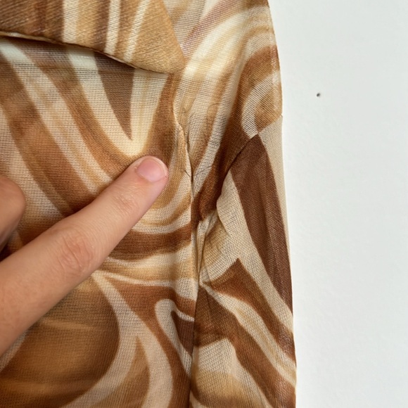 Charlotte Russe Y2K does 70s Brown mesh top - Picture 8 of 8